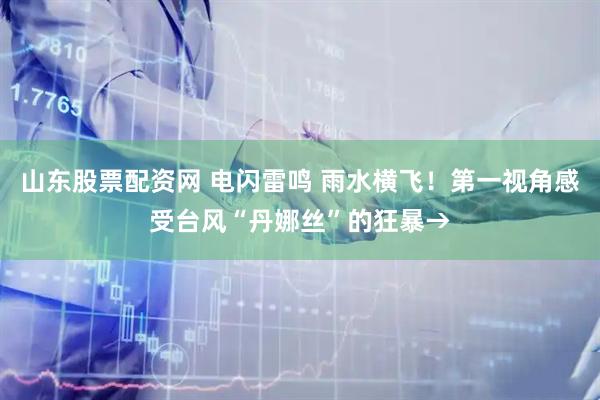 山东股票配资网 电闪雷鸣 雨水横飞！第一视角感受台风“丹娜丝”的狂暴→